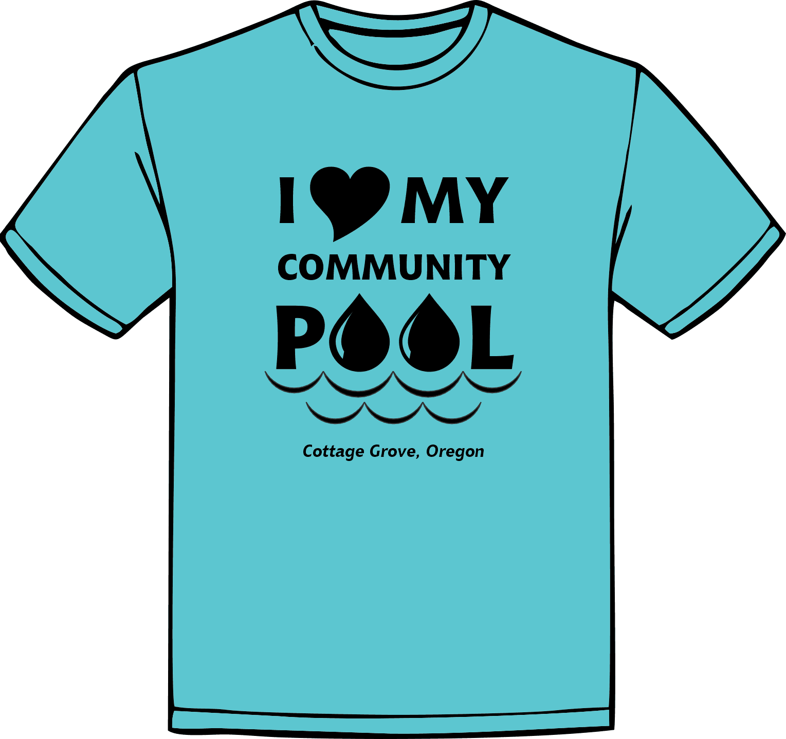 I love my community pool shirt design