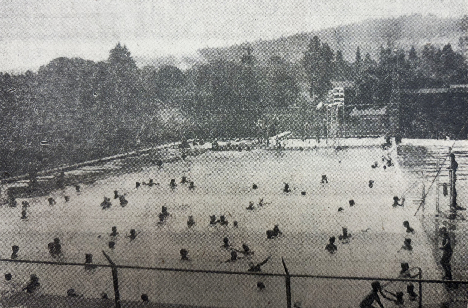 Newly built outdoor pool